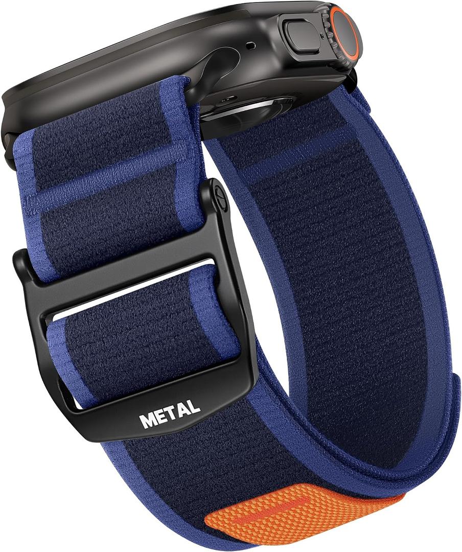 Haveda Rugged Nylon Strap Compatible with Apple Watch Bands for Men 46mm 45mm 44mm 49mm 42mm, Soft Woven Sport Loop Accessory for iWatch Band Apple Watch Series 11 10 9 8 7 6 5 4 3 2 1 SE Ultra 1/2/3