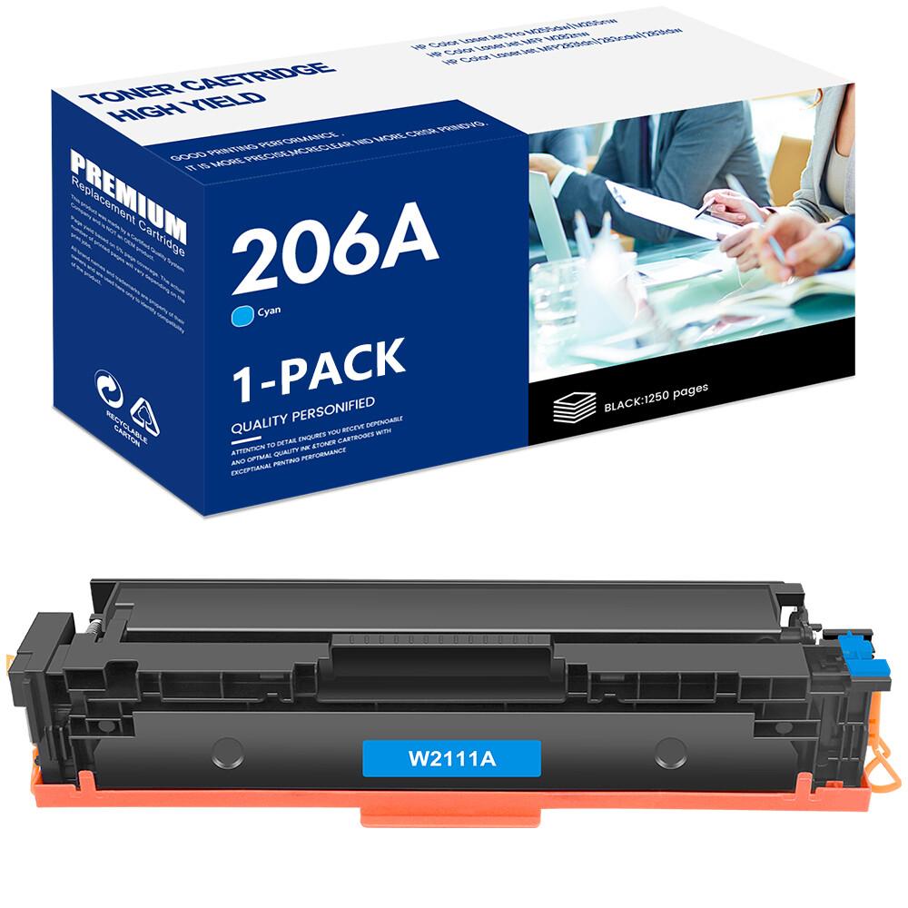 206A Toner Cartridge Set 1-Pack Printer Replacement for HP 206A W2110A W2111A W2112A W2113A Compatible for HP Color LaserJet Pro MFP M283cdw M283fdn M283fdw M282nw M255dw M255nw Ink Black All-in-One