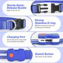 PcEoTllar Light Up Dog Collars, Led Dog Collar, Rechargeable, Night Walking, Waterproof, Glow in The Dark Dog Collars Light for Large Small Medium Dogs, Blue m (M(15 inch-19.7 inch))