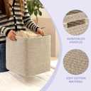 OIAHOMY Storage Cubes, 11 Inch Cube Organizer, Collapsible Storage Bins, Baskets for Organizing, Bins for Shelves-Brown, 2-PACK