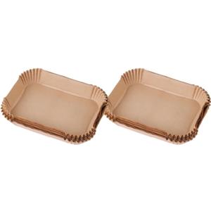 300pcs 22CM Air Fryer Paper Utensils Disposable Square Non-Stick Mat Basket Liners For Microwave Oven Kitchen Cookers Accessories(200pcs)