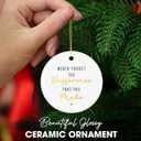 OASSIE Christmas Thank You Gifts for Women - Ceramic Christmas Ornaments 2025 for Tree Decorations - Appreciation Retirement Gifts for Women Boss Coworker Teacher Nurse Friend (White - Difference Gold)