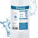 PELLUCID CC100 Pool Filter Compatible with CCRP100, PAP100, PAP100-4, C-9410, R173215, Filbur FC-0686, 59054200, 160316, 160354, Predator 100,100 sq.ft, Dimensions: 23 5/8" x 10 1/16"
