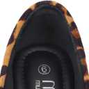 MUSSHOE Women's Flats Dressy Pointed Toe Comfortable Bowknot Ballet Flats Shoes (7.5, Leopard Black)