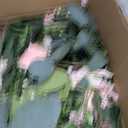 Lvydec 2 Pack Artificial Peony Flower Garland - 6ft Silk Peony Vine Willow Leaves and Eucalyptus Garland White Arch Flower Vine for Wedding Party Table Decoration (Pink)