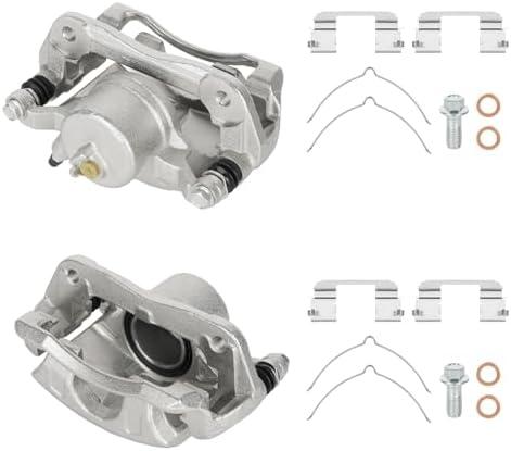 Front Disc Brake Caliper Assembly w/Bracket for 2002-2004 Honda CR-V 2.4L, 2003-2011 Element 2.4L, Replacement 19-B2662 19-B2663