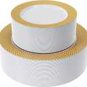 FOCUSLINE Gold Plastic Plates Set of 102, Disposable Plates with Gold Grid Rim 51 Dinner Plates 10" and 51 Salad Dessert Appetizer Plate 7", Elegant Fancy Heavy Duty Wedding Party Plate