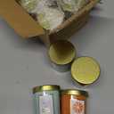 Sprayed Glass With Label With Gold Metal Lid 3.0   Oz Pack Of 8 Magnolia