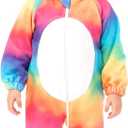 ALVABABY Christmas Baby Bunting Bodysuit with Hood, Romper Jumpsuit Animal Costume Outfit, Soft Warm Onesize Newborn Toddler (0-3 Months, Colorful Little Monster)