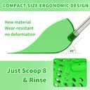 4-in-1 Chicken Manure Scoop, Coop Cleaner Tool for Scoop Sift Rake Level, Lightweight Durable for Chicken Coop Cleaning, Sand Sifting, Poultry Farming & Waste Management(Single Unit, Green)