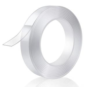 P7yaumy Double Sided Tape Heavy Duty 0.75in×20ft, Nano Tape Double Sided, Removable Traceless Two Sided Adhesive Tape, Clear Mounting Tape Double Sided Tape for Walls, Hanging Picture, Poster, Carpet