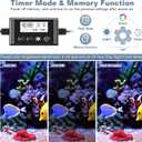LED Aquarium Light Full Spectrum Fish Tank Light with RGB Brightness/Color Stepless Adjustment, 24/7 Day-Night Cycle Mode, Auto On/Off Timer, IP68 Waterproof (48W for 48'' - 54'' Tank)
