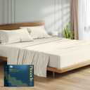 Mayfair Linen 100% Egyptian Cotton Sheets Queen Size - 1500 Series Queen Size Sheets Set Egyptian Cotton, Luxury Bedsheet (Ivory, 4 PC), Soft, Cooling, 17" Deep Pocket Sateen Weave Bedsheet Set