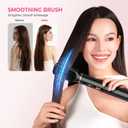 5 in 1 Hot Air Styler Brush, 1000W Hair Dryer with LCD Display, Auto Rotating Curler for Volumizing Fast Drying, Curling & Straightening Multi Styling Tools for All Hair with 3 Levels (Black)