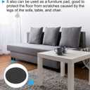 PATIKIL 11" Diameter Adhesive Non-Slip Backed Felt, 2 Pcs 5mm Thickness Round Lamp Base Anti-Slip Mat Anti-Scratch Pad for Lamp Bases, Black