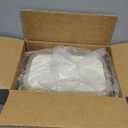 TIPGO Bathroom Trash Can with Lid, 2.1 Gallon / 8 Liter Small Garbage Can, Press Top Bin, Stainless Steel Wastebasket with Pop-Up Lid for Bedroom, Living Room, Office (Cream)