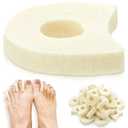 TrelaCo 60 Pcs Foam Toe Separators Spacers for Corn Relieves,1/4 Inch, Pain from Bunions, Blister and Hammer Toe Relief