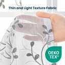SLEEP ZONE Sheer Curtains for Living Room and Bedroom, Embroidered Sheer Curtains White Sheer Curtain 52 84 inches Long of 2 Panels, White Twig