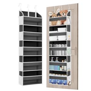 TAHAVICE 1 Pack Over The Door Organizer, Bathroom Organizers and Storage with 5 Pockets 10 Mesh Pockets, 50 lbs Weight Capacity Stuffed Animal Storage for Nursery Newborn Baby Essential