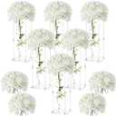 Geetery 6 Pcs Tall Acrylic Vase Wedding Centerpieces Clear Elegant Centerpiece Stand with Artificial Hydrangea Flowers for Wedding Party Table Home Decorations (20 Inch)