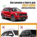 KINGGERI 220lbs Lockable Roof Rack Cross Bars Compatible with Kia Sorento X-Line & X-Pro 2021-2026 with Raised Side Rails, Heavy Duty Aluminum Roof Rails Crossbars Luggage Accessories