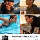 Bone Conduction Headphones, IPX8 Waterproof Swimming Headphones, Open Ear Headphones with MP3 Mode 32GB Memory Up to 12 Hours Playtime, Bluetooth 6.0 Earbuds Secure Fit for Running and Fitness, Orange