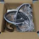 10 Inch Modern Ceiling Light, 24W LED Dimmable Ceiling Light with Remote Control, 3000-6000K Color Temperature Adjustable, Black Small Chandelier for Bedroom, Entryway, Hallway, Kitchen