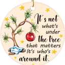 2 x Christmas Tree Ornaments, Funny Christmas Ornaments 2025, Ceramic Christmas Tree Ornaments for Family Friends, Cute Holiday Hanging Decor, Sentimental Xmas Gift Keepsake