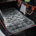 Soulbond Backseat Pet Bed Mat,Dog Bed for Car,Fuzzy Dog Seat Cover for Car Back Seat, Non-Slip Travel Pet Mat, Fit for Backseat Extenders and Seat Covers (Gray)