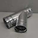 Wye Shape 4"x4"x4" Duct Splitter, 3 Way Duct Hose Connector, 90° Degree Dust Fitting Adapter, Galvanized Steel Branch for Exhaust Fan, Dryer Vent Hose, Industrial HVAC Ventilation