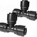 20 Pack Quick Connect 1/4" Drip Irrigation Tee Connectors,Tee Fitting for 1/4 Inch Irrigation Tubing,1/4 push to connect fittings for garden watering system