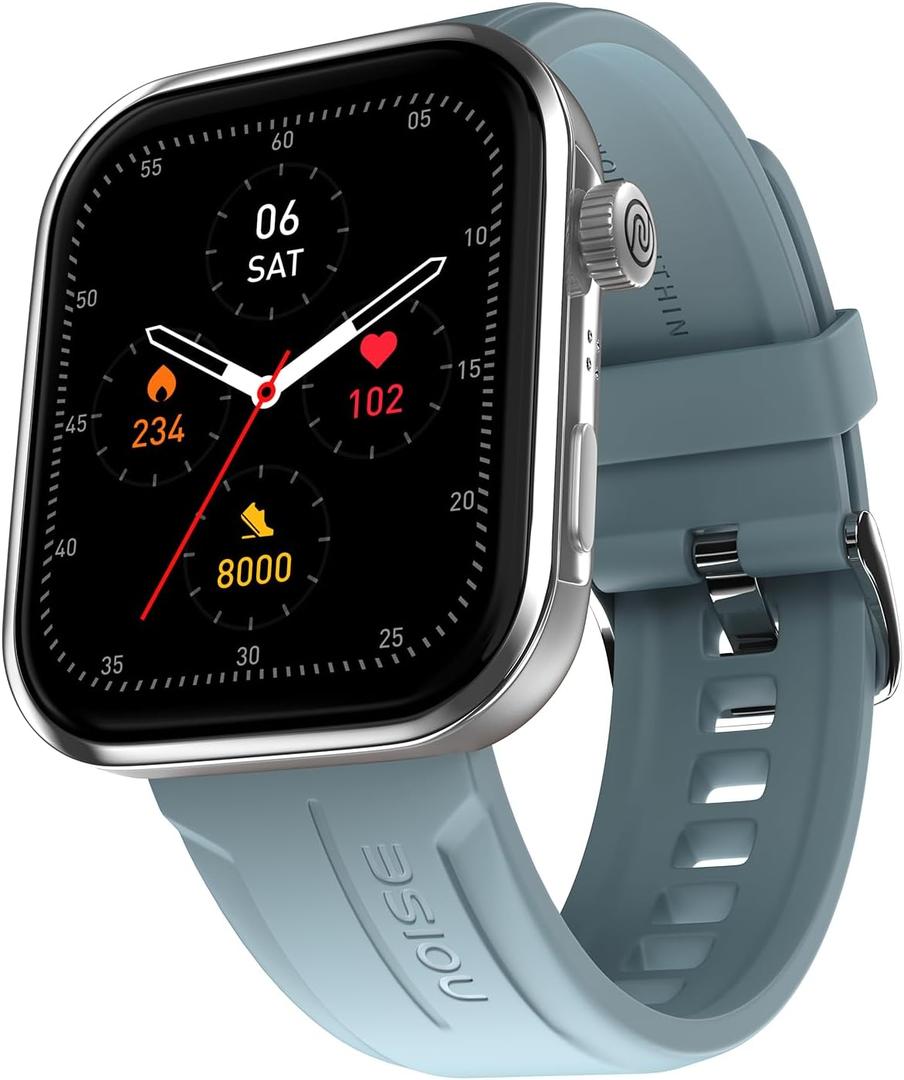 Noise ColorFit Pro 5 Max 1.96" AMOLED Display Smart Watch, 7Day Battery, BT Calling, SoS Technology, Workout Analysis, Rapid Health Tracking, Custom Button, 1 Year (Space Blue)