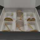 HHMJSM 6 Pcs Glass Jar with Bamboo Lid and Spoon - 17 oz Large Sugar Container with 148 Kitchen Pantry Spice Jar Labels Preprinted - Glass Containers with Wooden Lids Hold Coffee, Tea, Candy