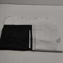 Waterproof Fabric Shower Curtain Liner - Soft & Light-Weight Cloth Shower Curtain with 3 Bottom Magnets, Hotel Quality & Machine Washable - Standard Size 72x72, Color Block Black and White