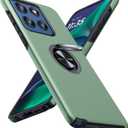 JAME for Moto G Stylus 2025 Case, Dual Layer Military Grade Protection Shockproof Cover with Ring Holder Stand Kickstand, Slim Protective Phone Case for Motorola Moto G Stylus 5G 2025, Alpine Green