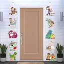 Cartoon Birthday Decorations, Birthday Party Porch Sign Banner Decoration Supplies, 10 Pcs Hanging Porch for Theme Party Supplies