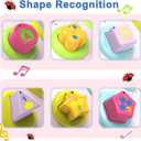 Baby Musical Ladybug Crawling Toys,Baby Toy 6-12 Months with Light-up Music, Early Educational Learning Montessori Toy, Infant Gift Toys for 7 8 9 10 11 Months 1-2 Years Old Newborn Girls (Pink)