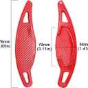 Steering Wheel Shift Paddle Extension Compatible for 2023 2024 2025 2026 Honda Civic 11th Accord CR-V Pilot Integra Accessories Paddle Shifter Extended Carbon Fiber Red