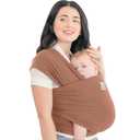 KeaBabies Baby Wrap Carrier - All in 1 Original Baby Carrier Newborn to Toddler Sling, Easy to Wear, Hands Free Bonding, Lightweight, Breathable Infant Wraps (Terracotta) (One Size (Pack of 1))