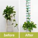 Blue Chain Trellis for Climbing Plants Indoor - Durable Natural Wood Design for Pothos and Ivy Support - Decorative Decorative Wall Feature for Home and Garden
