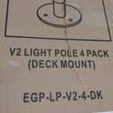 Premium String Light Poles - 4 Pack - Extends to 10 Feet Deck Mount (Wood/Concrete)