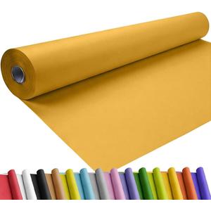 SMART&CASUAL 36" x 1,500" (125') Orange Kraft Craft Paper Roll for Gift Wrapping Bulletin Board Bouquet Flower Art Packing Parcel Table Covering 80GSM 55LB (Orange, 36" x 125')