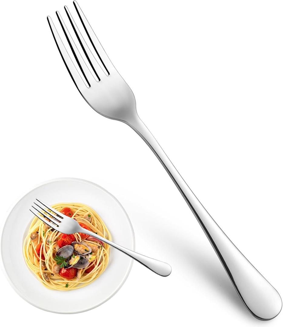 Dinner Forks,Set of 16 Top Food Grade Stainless Steel Silverware Forks,Table Forks,Flatware Forks,8 Inches,Mirror Finish & Dishwasher Safe,Use for Home,Kitchen or Restaurant