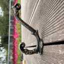 4 Pack Cast Iron Wall Hooks Antique Vintage Rustic Farmhouse Coat Hooks, Great for Coats, Bags, Towels, Hats, Mounting Screws Included (Gold & Black)
