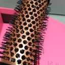 amika blowout babe thermal ionic hairbrush ionic ceramic round hot styling brush for smoothing & volume, add shine & tame frizz (barrel 1.5) styling tool (black)