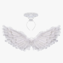 Angel Wings and Halo White Adult Angel Wings for Kids Party Children's Boys Girls Christmas