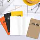 Elan Publishing Company Field Notebook/Pocket Journal - 3.5"x5.5" - Combination of Kraft, Black, Orange, Yellow - Dot Graph Memo Book - Pack of 5