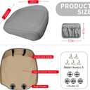 2 Pack PU Leather Front Car Seat Cover Bottom Car Seat, Anti-Slip and Full Wrap Driver Car Seat Protectors with Storage Pocket, Luxury Waterproof Bottom Auto Seat Cushion Pad for Most Vehicles(Gray)
