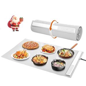 Warming Mat for Food, Food Warming Mat,Portable Electric Warming Tray for Food,with 3 Temperature Settings,Food Warmer for Buffet Party, Sabbath, Gatherings, Daily Use, Gray