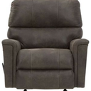 Navi Rocker Recliner In Smoke Faux Leather.